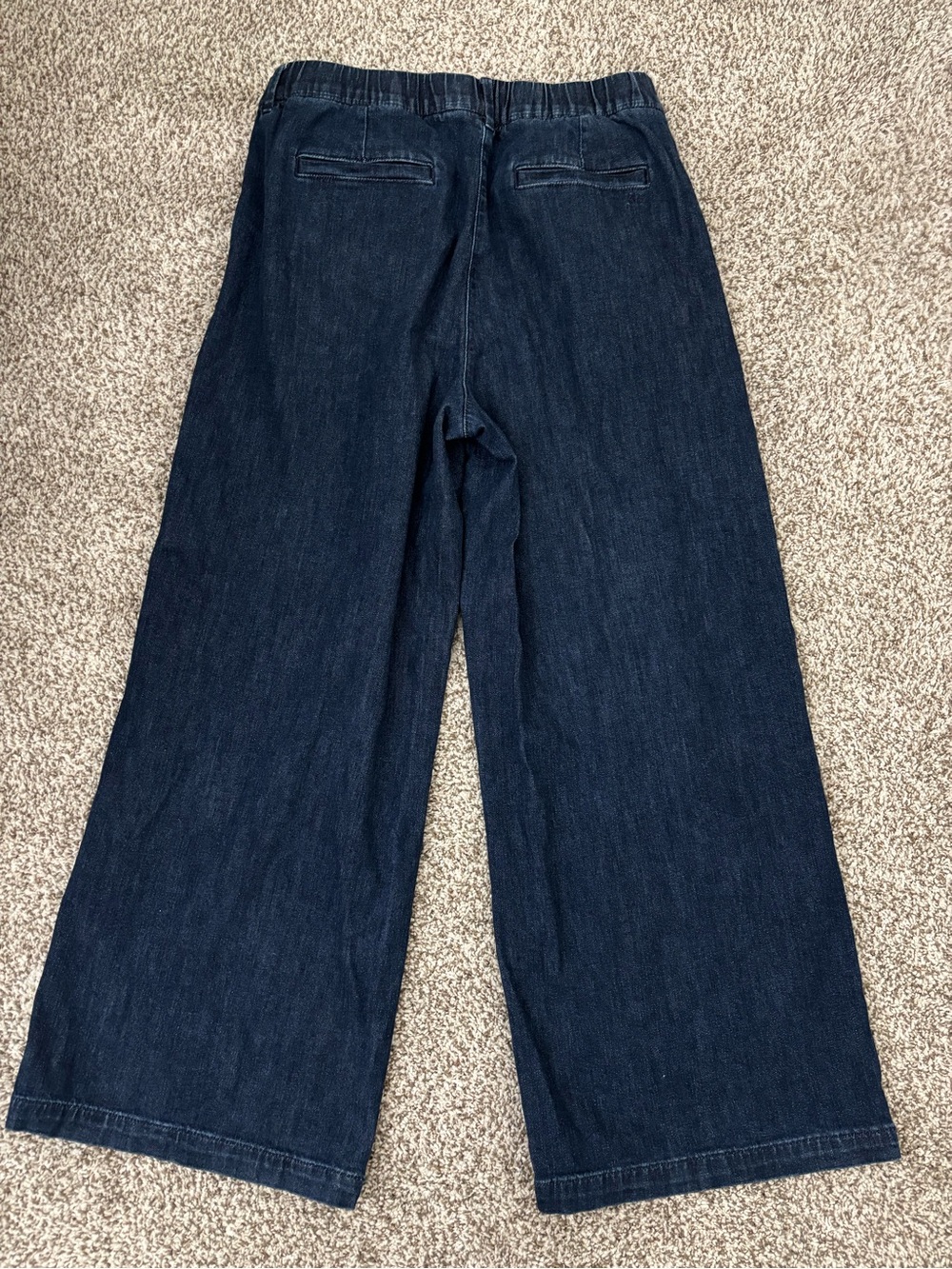 High-Rise Wide Leg Jeans in Deep Indigo - Women's Flare & Wide Leg - Picture 2 of 6